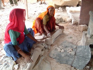 Donne al lavoro verso Agra da Jaipur
